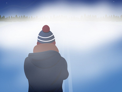 Cold winter cold fog hat illustraion picture winter