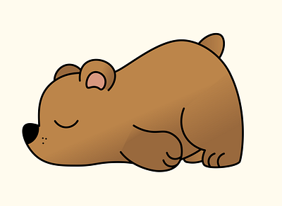 Tired bear animal bear emote tired