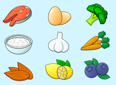 Healthy food for eyes food health illustraion illustration illustrator picture vitamins