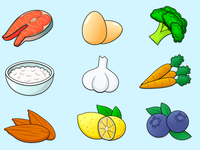 Healthy food for eyes food health illustraion illustration illustrator picture vitamins