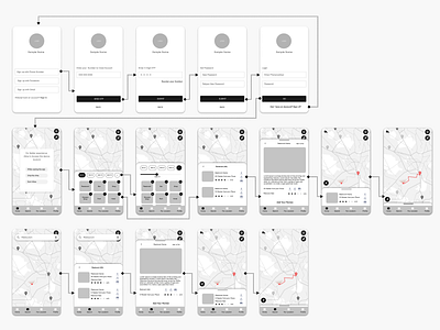 Navigation App Wireframe mobile app wireframe navigatoin wireframe wireframe