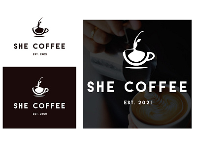 Logo for coffee shop branding design logo lviv typography ukraine vector