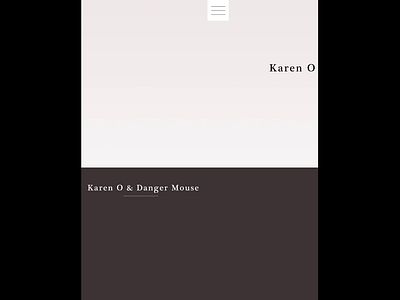 Karen O Solo Fan Site Concept design graphic design ui ux web web design website