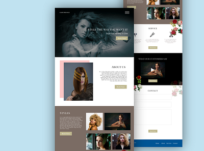 Hairdresser Concept design graphic design ui ux web web design website