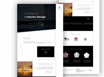 Zura Architects Concept design graphic design ui ux web web design website