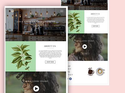 Coffee Shop Grid Design design graphic design ui ux web web design web designer website website concept