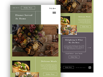 Ordering Take Away Restaurant design graphic design ui ux web web design website website concept website design