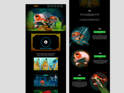 Clan O'Conall Microsite design graphic design ui ux web web design