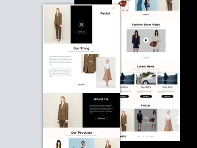 Fedini Fashion Concept. design graphic design ui ux web web design