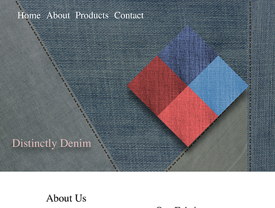 Denim Fabric Factory Concept design graphic design ui ux web web design