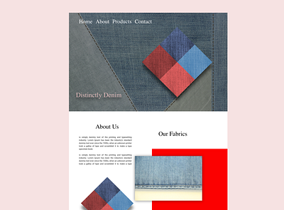 Denim Fabric Factory Concept design graphic design ui ux web web design