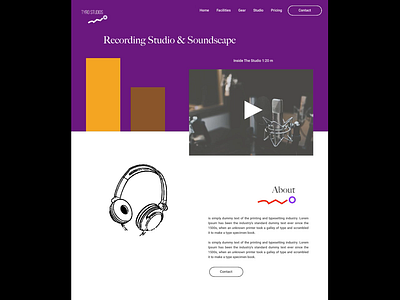 Recording Studio Concept design graphic design ui ux web web design