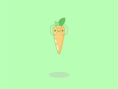 Happy carrot art cartoon character characterdesign cute cuteart cutecarrot design green illustration illustrator minimalist simple vector vector art