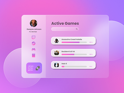 Glass UI by Luc Mosser on Dribbble