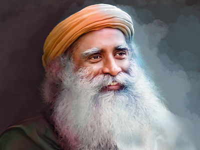 Sadhguru (Jaggi Vasudev) - digital painting | oil painting