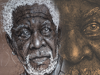Morgan Freeman - Portrait | Drawing | Pen drawing | How to Draw 3d drawing amazing drawings art artrack best drawings illustration morgan freeman painting