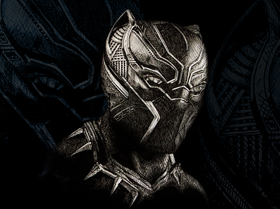 Drawing Black Panther - Pen drawing - How to Draw - Marvel amazing drawings blackpanther drawing illustration marvel pen