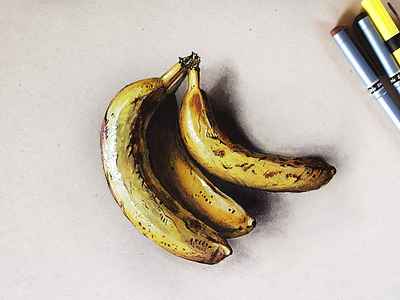 Fruit Banana 3d Drawing By Artrack On Dribbble