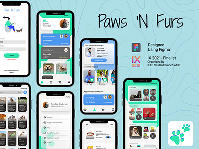 Paws 'N Furs animals design mobile mobileui petmanagement pets ui userexperience userinterface ux