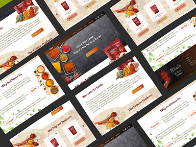 Website Landing Page UI for a Spices Selling Commpany uidesign uiux website