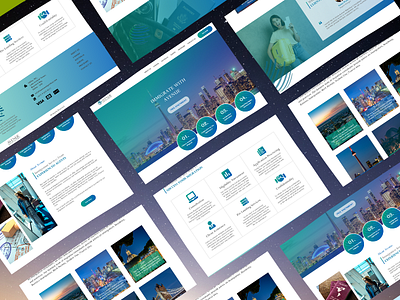 Landing page UI for a Immigration Company