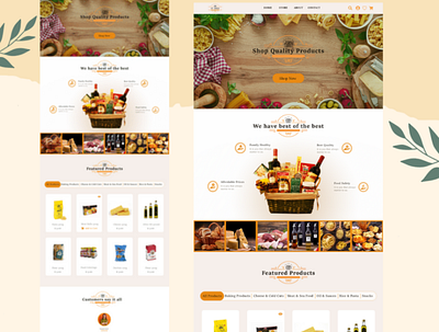 Landing page for a food products selling company ecommerce fastfood food food products italian landing page meals uiux user experience user interface web ui website