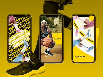 Client Ads Spotlight — Lasso Compression Socks ads animation basketball branding design facebook ad illustration instagram instagram stories logo medical socks typography