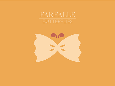 Pasta shape: Farfalle butterfly farfalle flat flat design food pun graphic design illustration illustrator italian food pasta
