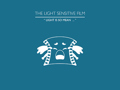 The light sensitive film cute film flat humor illustrator light line art minimal pun sensitive film vector