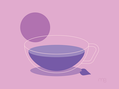 Mallow Tea flat flat design graphic design illustration illustrator mallow mallow tea minimal tea tea illustration vector