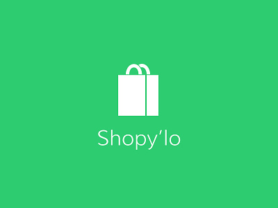 Shopy'lo bag ecologic green icon logo shop white