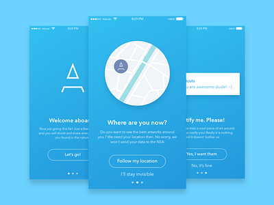 Artcuts - onboarding