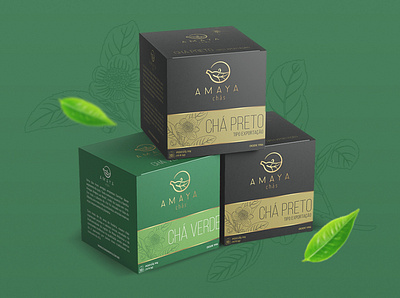 Amaya Chás branding design embalagem gerson nunes minimal tea