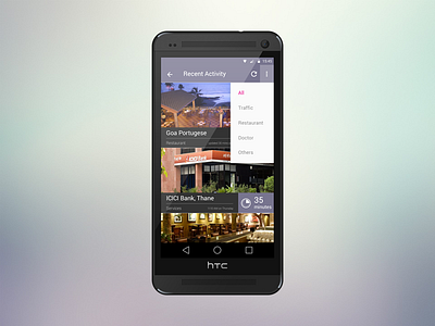 App mockup (Android L)