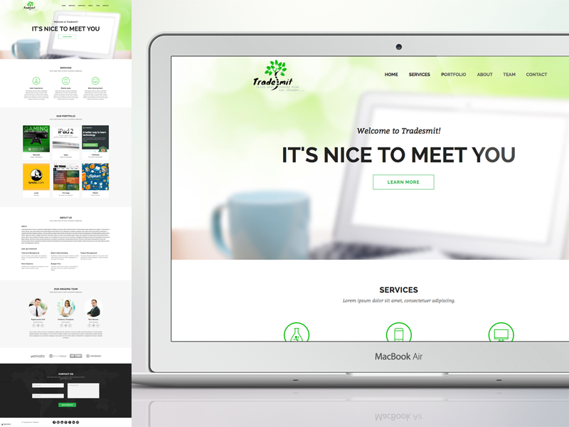 Single Page Website by Jayaprasad Mohanan on Dribbble