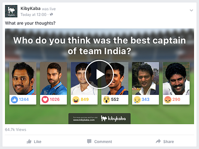 Daily UI 16 16 challenge cricket daily facebook feed india live news quiz team ui