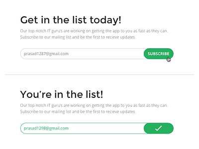 Daily UI 54 54 challenge confirmation daily design email newsletter signup ui web