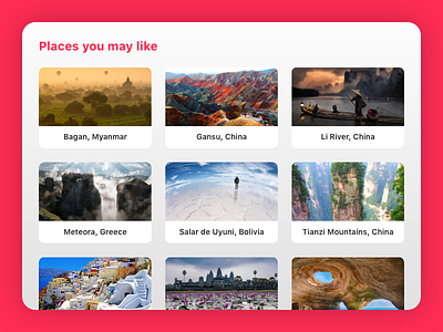 Daily UI 91 91 cards challenge curated daily for places to ui visit you
