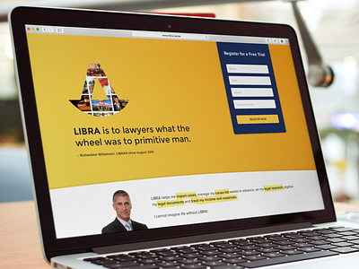 Libra Landing Page Design design landing legal libra management marketing one page web website