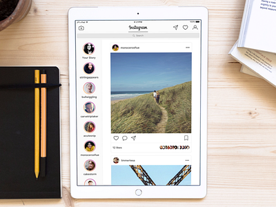 Instagram for iPad Concept app feed instagram ios ipad photo sharing stories