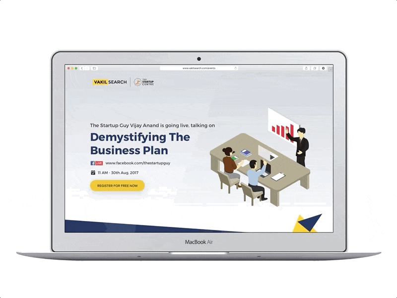 Event Website Landing Page web ui event design website
