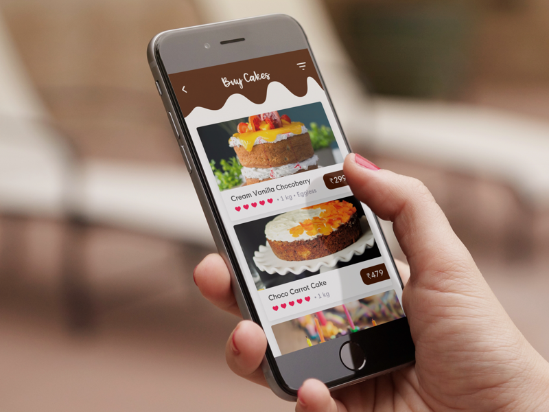 Cakeday - Buy, order, build cakes online interaction ios online order cake design app mobile