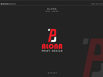 Alona Print Industry Logo Design