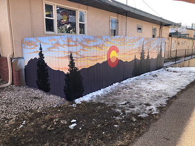 Handpainted fence colorado fence handpainted mural