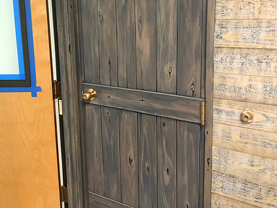 Hand-painted faux finished door