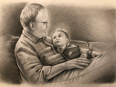 Handdrawn pencil portrait