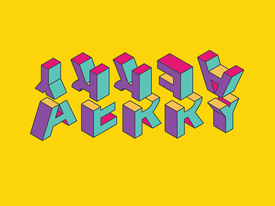 Aerry3d3d branding typography