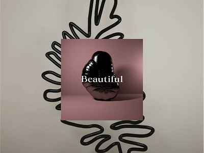 Beautiful beautiful c4d design font