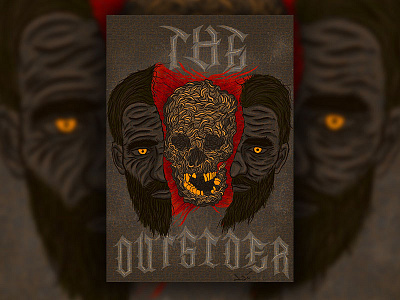 TheOutsiderBook Tribute Illustation book cover digital illustration horror literature illustration lettering procreate procreate app procreate illustration procreate typography typography