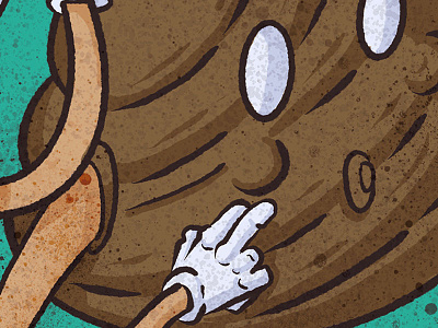 Poop Man, Detail 1 camping digital illustration illustration leave no trace outdoor awareness procreate procreate app procreate illustration procreate typography typography